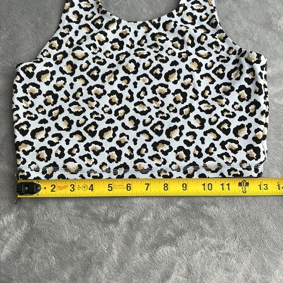 The Upside Ice Leopard Crop Top Size 8 - Picture 9 of 12